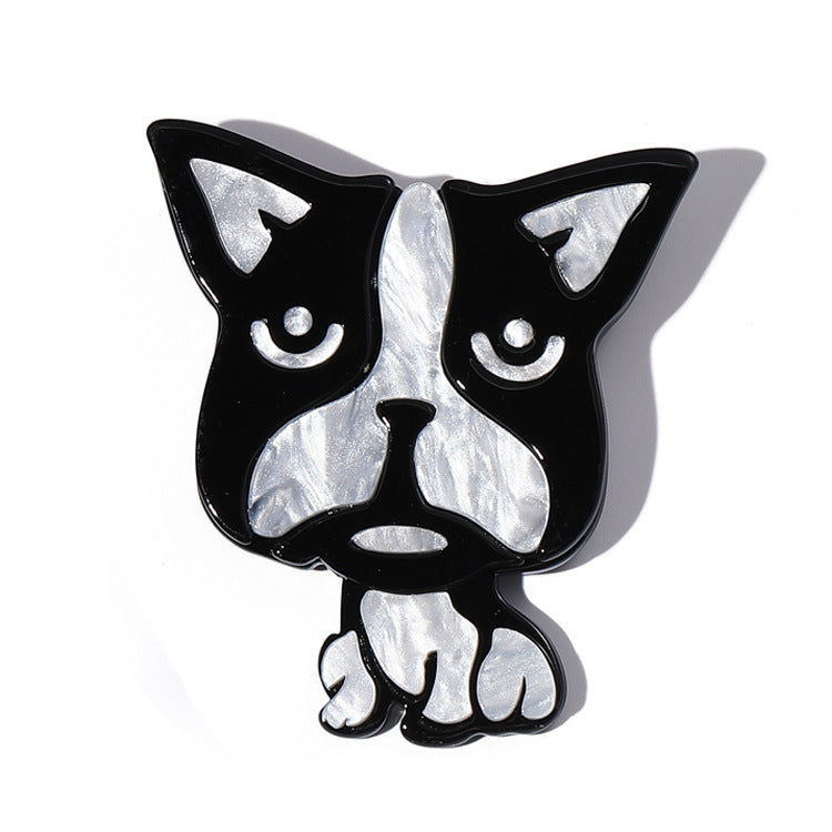 Pin De Acrílico Con Diseño De Perro En Color Azul Oscuro