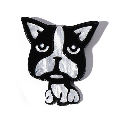 Pin De Acrílico Con Diseño De Perro En Color Azul Oscuro