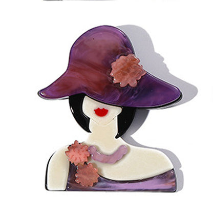 Pin De Yakli Con Diseño Humano En Color Rojo, Elaborado Con Técnica De Empalme
