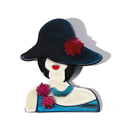 Pin De Yakli Con Diseño Humano En Color Rojo, Elaborado Con Técnica De Empalme