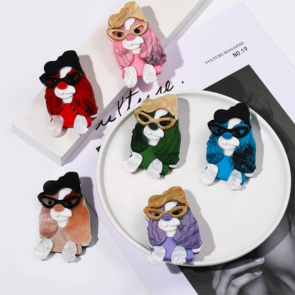 Pin De Yakli Con Diseño De Perro En Color Cofre, Accesorio Único Y Decorativo