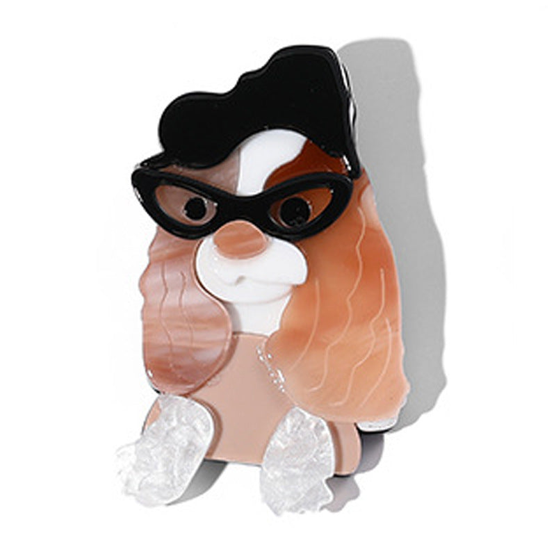 Pin De Yakli Con Diseño De Perro En Color Cofre, Accesorio Único Y Decorativo