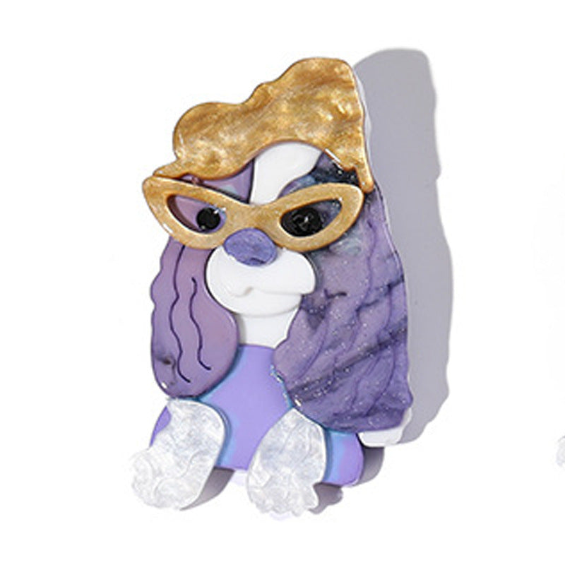 Pin De Yakli Con Diseño De Perro En Color Cofre, Accesorio Único Y Decorativo