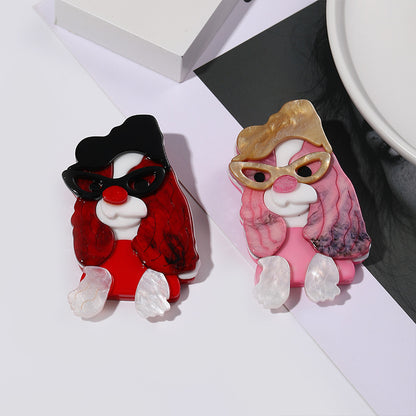 Pin De Yakli Con Diseño De Perro En Color Cofre, Accesorio Único Y Decorativo