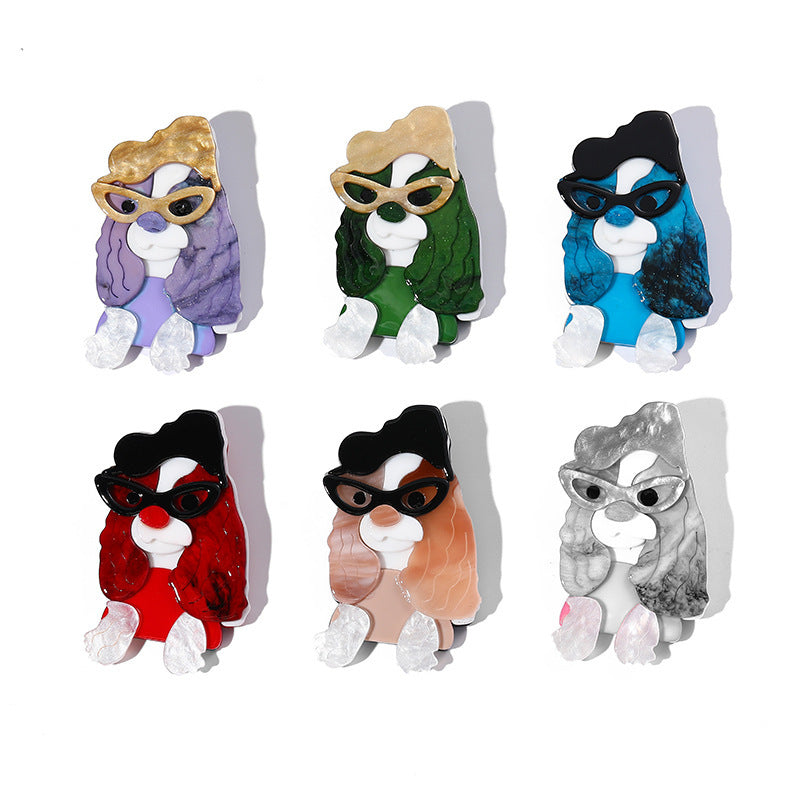 Pin De Yakli Con Diseño De Perro En Color Cofre, Accesorio Único Y Decorativo