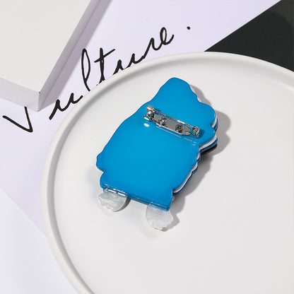 Pin De Yakli Con Diseño De Perro En Color Cofre, Accesorio Único Y Decorativo