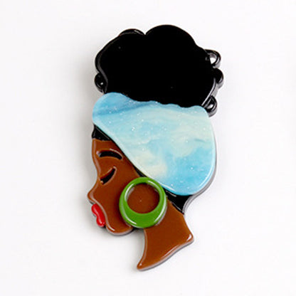 Pin Yakli Con Diseño Resumen En Color Verde, Accesorio Distintivo Y Elegante