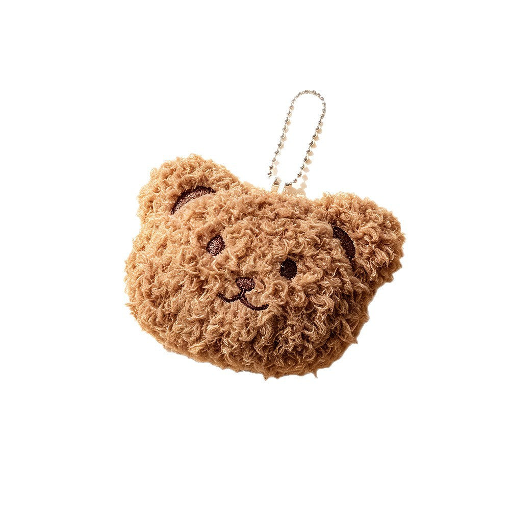 Llaveros De Año Nuevo En Rosa Natural Con Amuletos Para Bolsos De Oso De Felpa