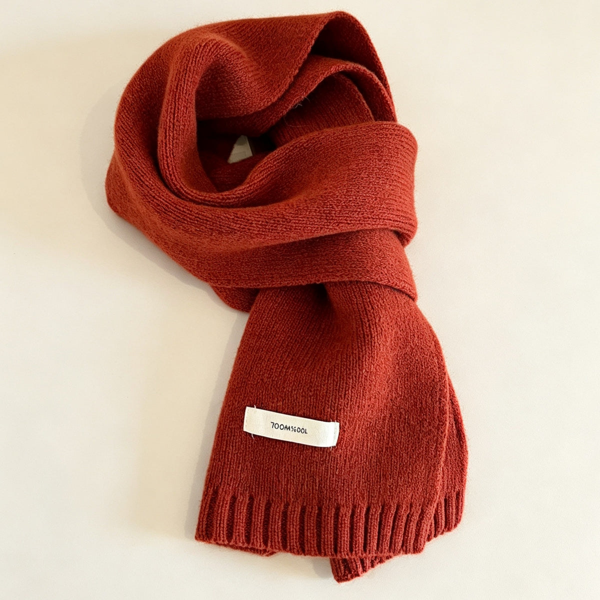 Bufanda De Lana Para Mujer En Patrón Cuadrilátero, Disponible En Rojo Para Invierno