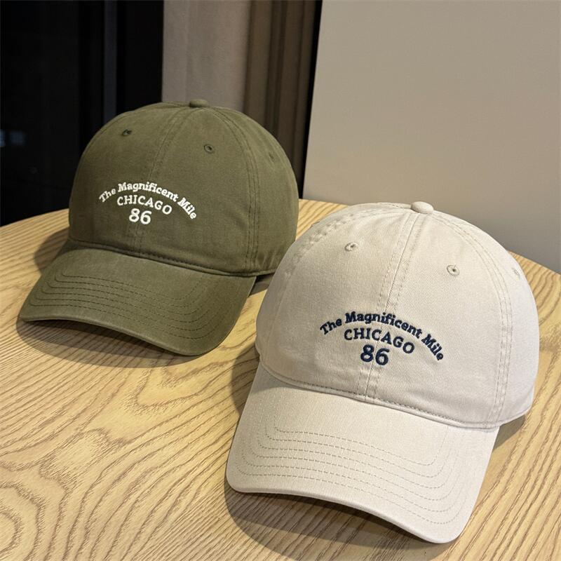 Gorra De Béisbol Unisex De Algodón Con Letra, Estilo Simple Y Ala Corta, Respirable Para Adulto