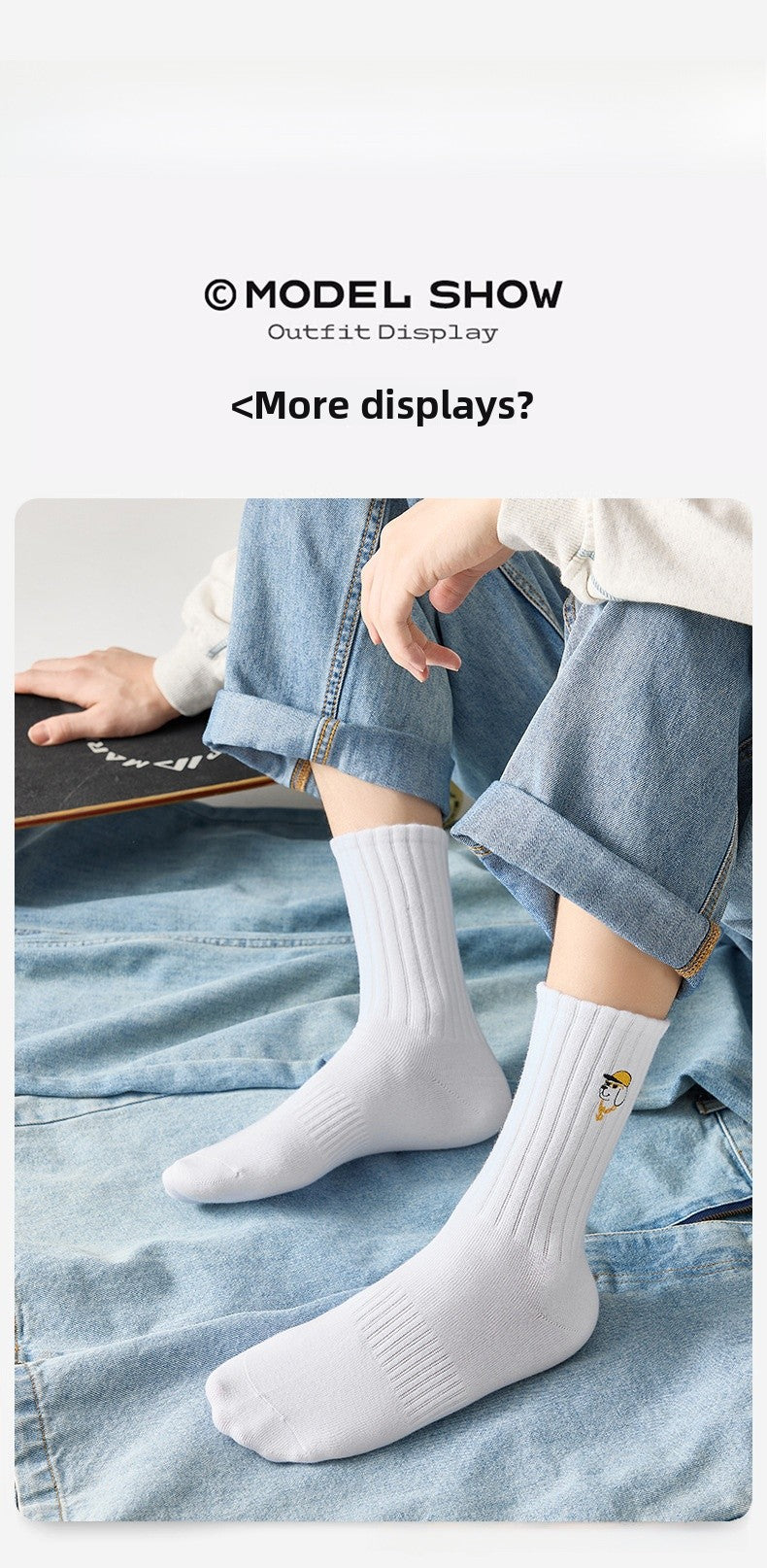 Medias Deportivas De Algodón Para Hombres Con Diseño De Letra, Transpirables, Ideales Para Otoño E Invierno