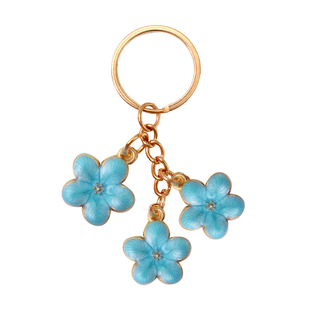 Llaveros De Epoxy Con Patrón De Flores En Zinc, Colgante Lindo Para Decoración