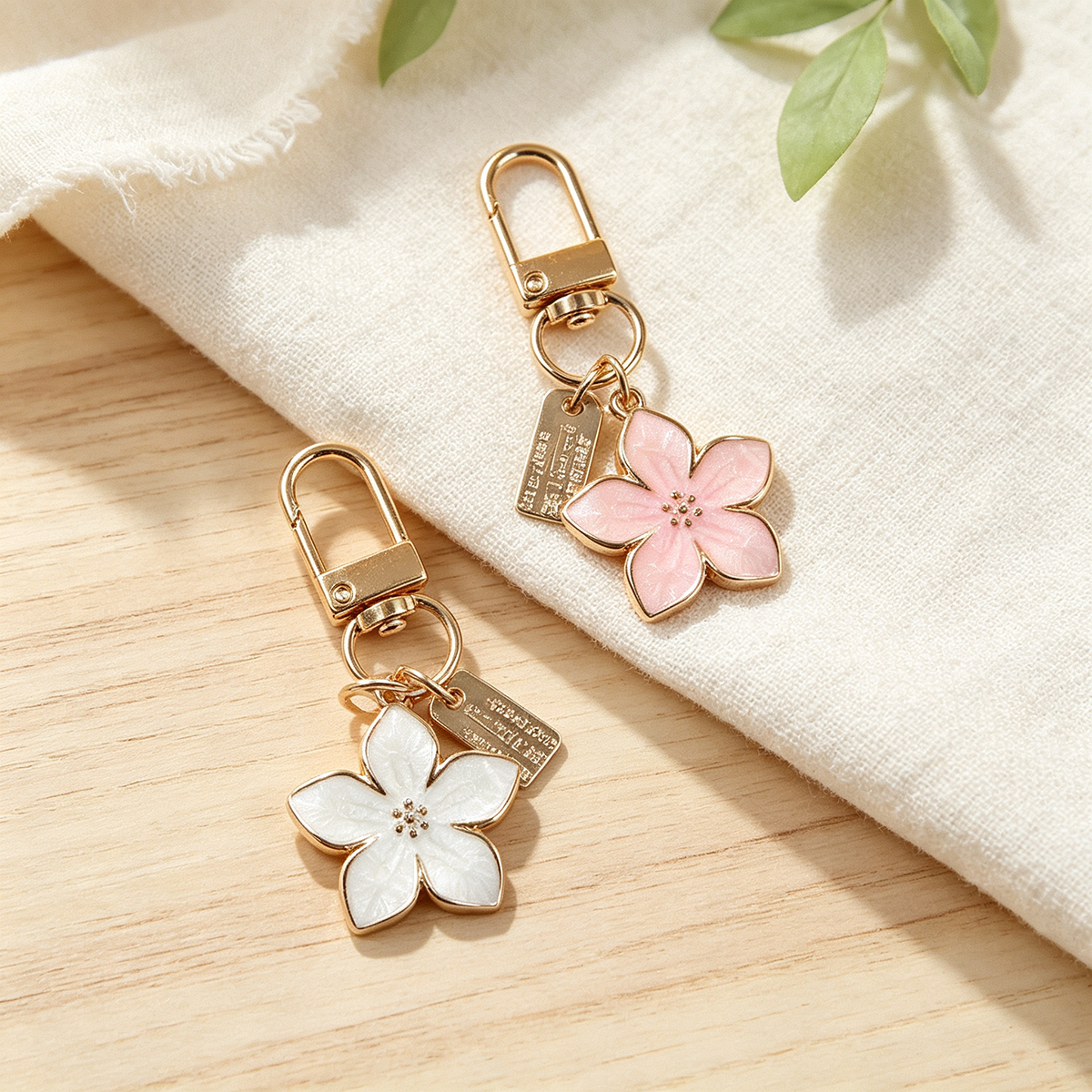 Llaveros De Flores Artesanales En Aleación Con Patrón Floral, Estilo Moderno Y Diseño Elegante Para Colgar