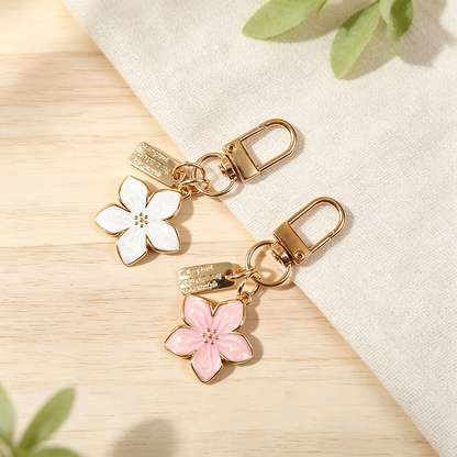 Llaveros De Flores Artesanales En Aleación Con Patrón Floral, Estilo Moderno Y Diseño Elegante Para Colgar