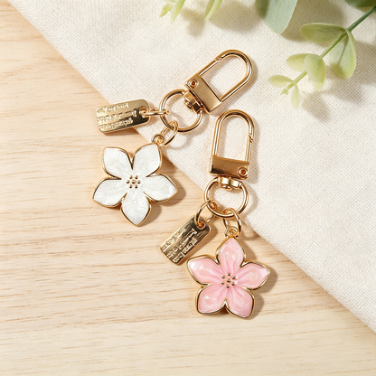 Llaveros De Flores Artesanales En Aleación Con Patrón Floral, Estilo Moderno Y Diseño Elegante Para Colgar