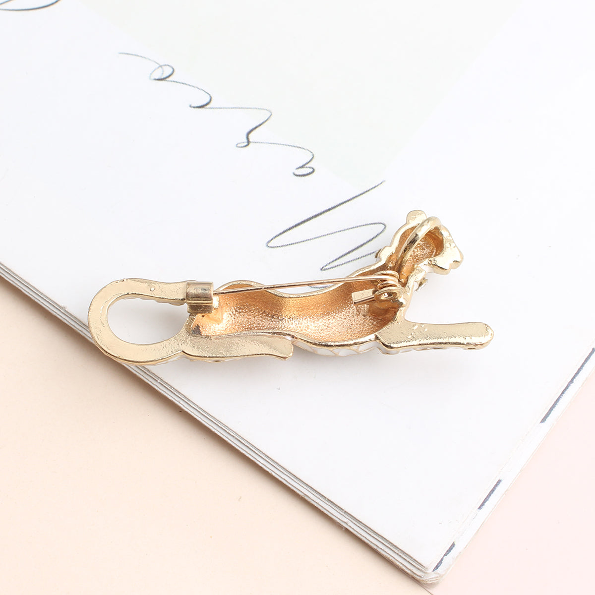 Pin De Aleación De Zinc Con Diseño De Animal Y Detalles En Diamantes De Imitación, Ideal Para Víspera De Todos Los Santos