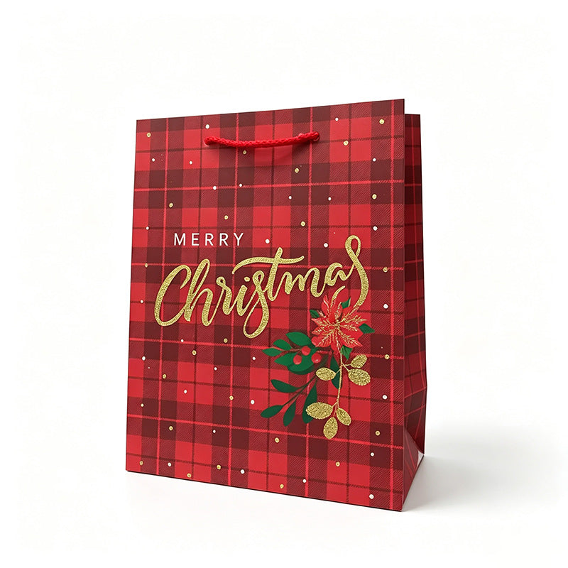 Bolsas De Regalo De Papel Para Navidad En Color Oro, Ideales Para Fiestas Navideñas