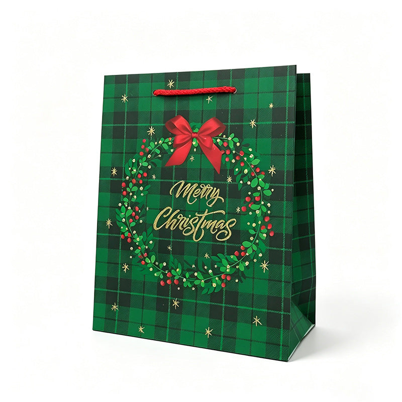Bolsas De Regalo De Papel Para Navidad En Color Oro, Ideales Para Fiestas Navideñas