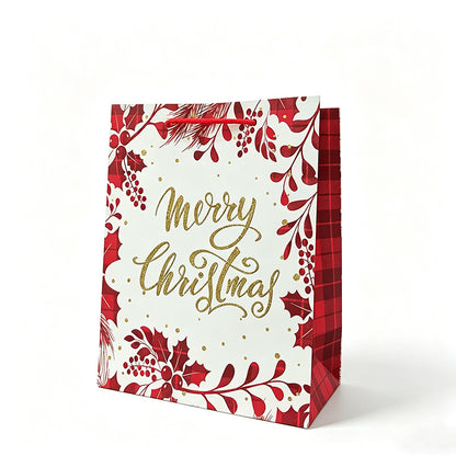 Bolsas De Regalo De Papel Para Navidad En Color Oro, Ideales Para Fiestas Navideñas