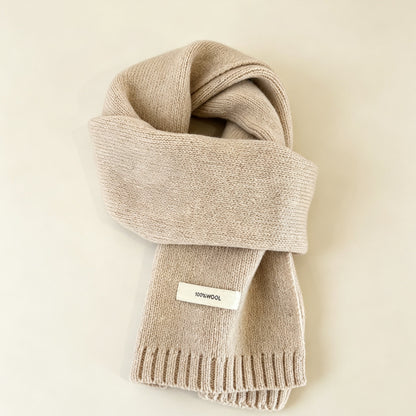 Bufanda De Lana Para Mujer En Patrón Cuadrilátero, Disponible En Rojo Para Invierno