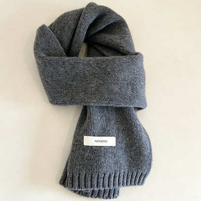 Bufanda De Lana Para Mujer En Patrón Cuadrilátero, Disponible En Rojo Para Invierno