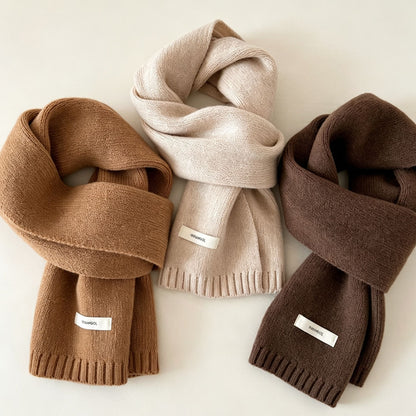 Bufanda De Lana Para Mujer En Patrón Cuadrilátero, Disponible En Rojo Para Invierno