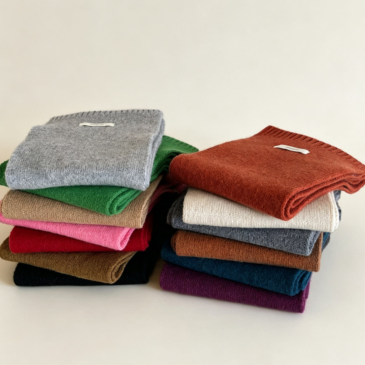 Bufanda De Lana Para Mujer En Patrón Cuadrilátero, Disponible En Rojo Para Invierno