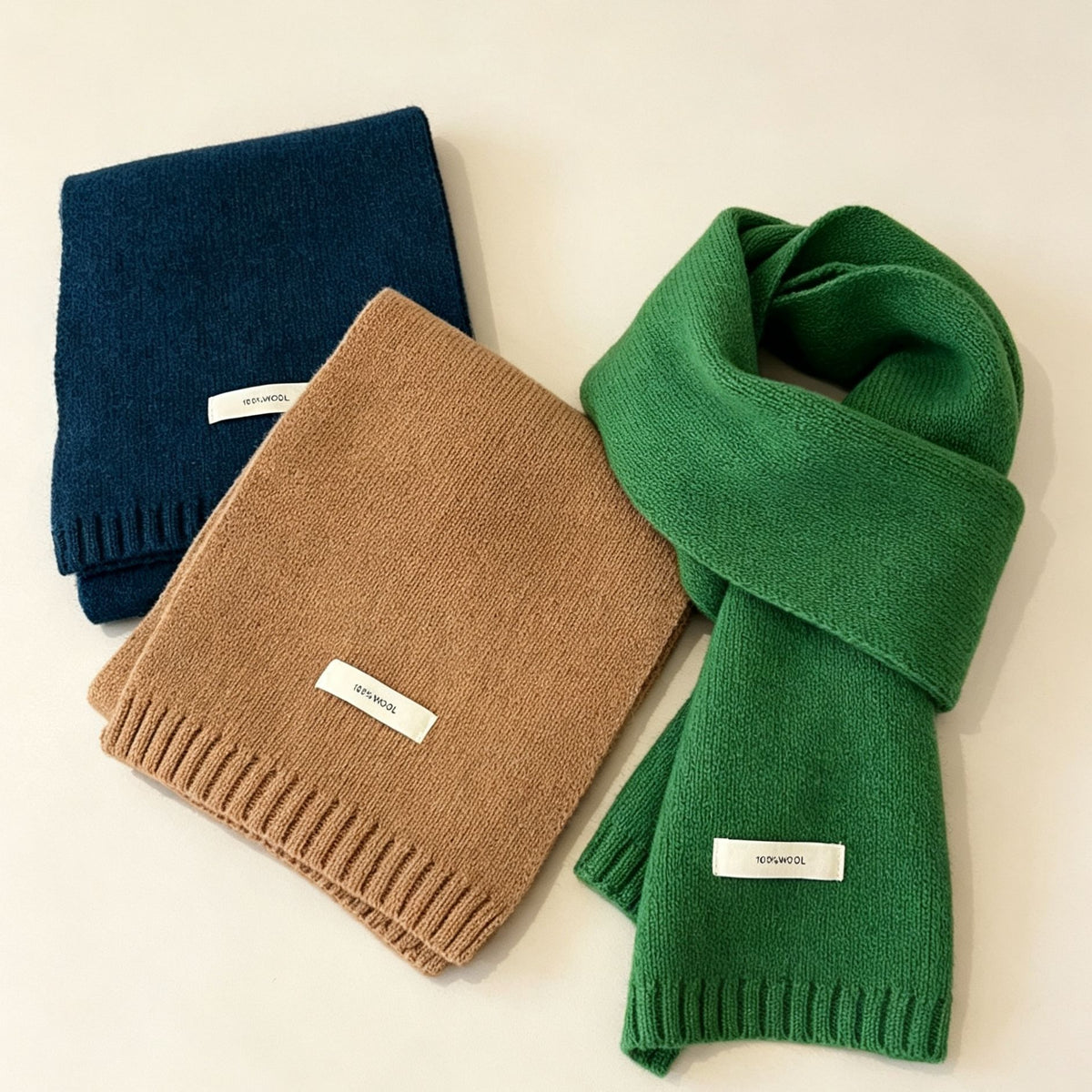 Bufanda De Lana Para Mujer En Patrón Cuadrilátero, Disponible En Rojo Para Invierno
