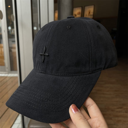 Gorra De Béisbol Para Mujer En Algodón, Estilo Casual Con Visera Curva Y Diseño De Color Sólido, Respirable Y Cómoda