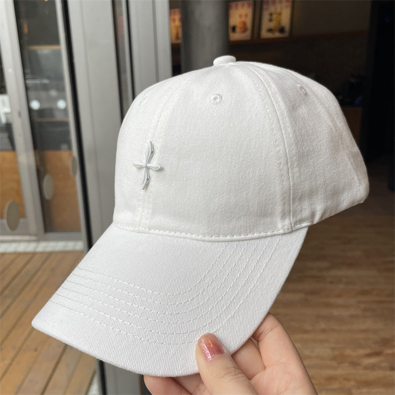 Gorra De Béisbol Para Mujer En Algodón, Estilo Casual Con Visera Curva Y Diseño De Color Sólido, Respirable Y Cómoda