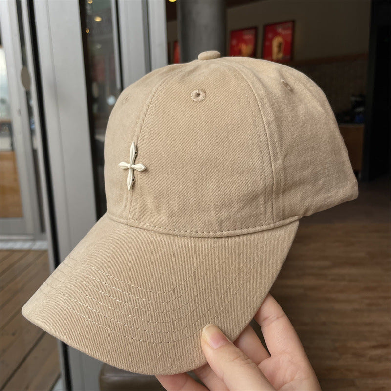 Gorra De Béisbol Para Mujer En Algodón, Estilo Casual Con Visera Curva Y Diseño De Color Sólido, Respirable Y Cómoda