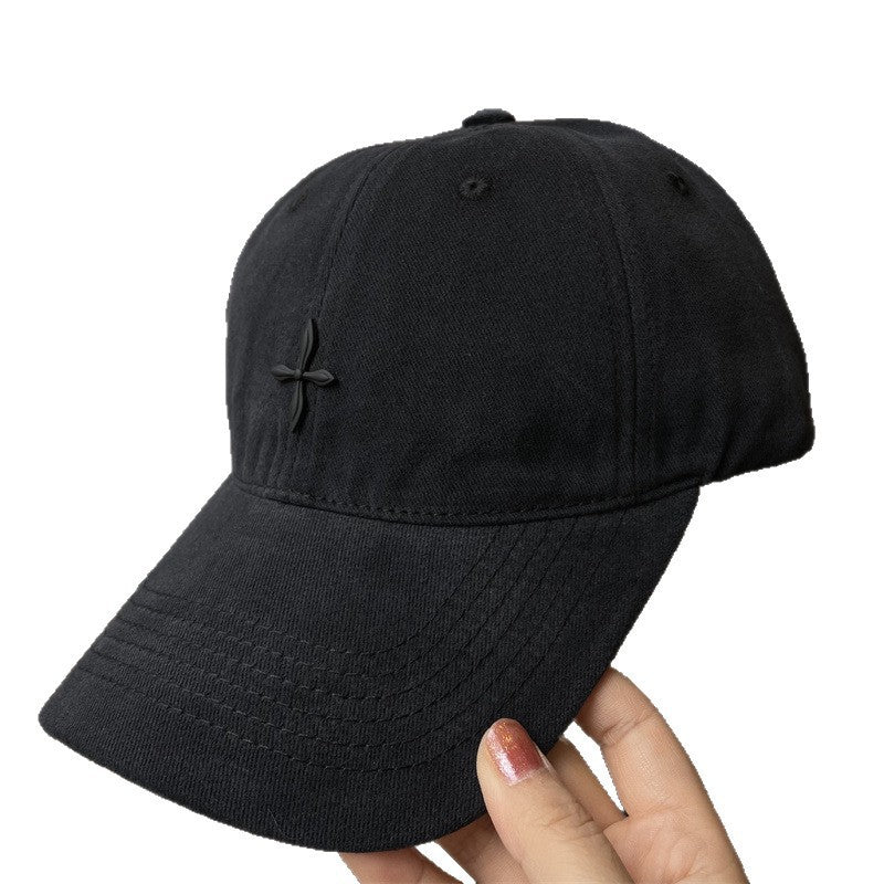 Gorra De Béisbol Para Mujer En Algodón, Estilo Casual Con Visera Curva Y Diseño De Color Sólido, Respirable Y Cómoda