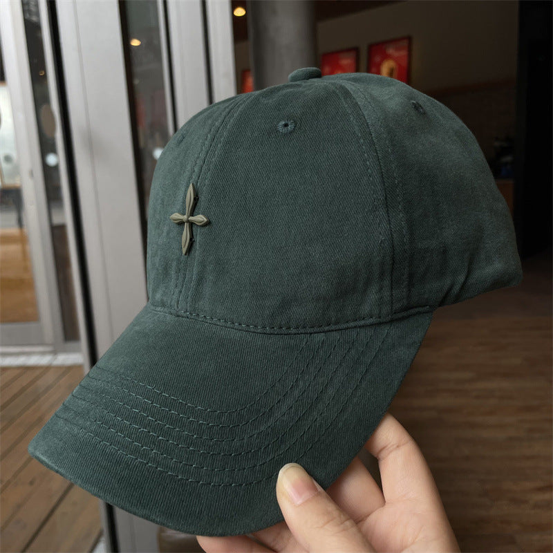 Gorra De Béisbol Para Mujer En Algodón, Estilo Casual Con Visera Curva Y Diseño De Color Sólido, Respirable Y Cómoda