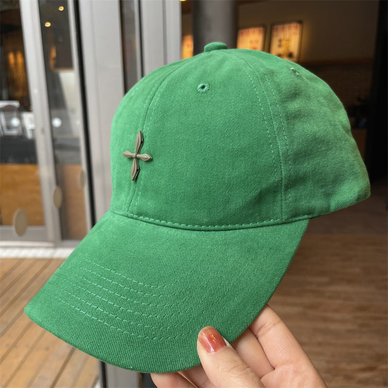 Gorra De Béisbol Para Mujer En Algodón, Estilo Casual Con Visera Curva Y Diseño De Color Sólido, Respirable Y Cómoda