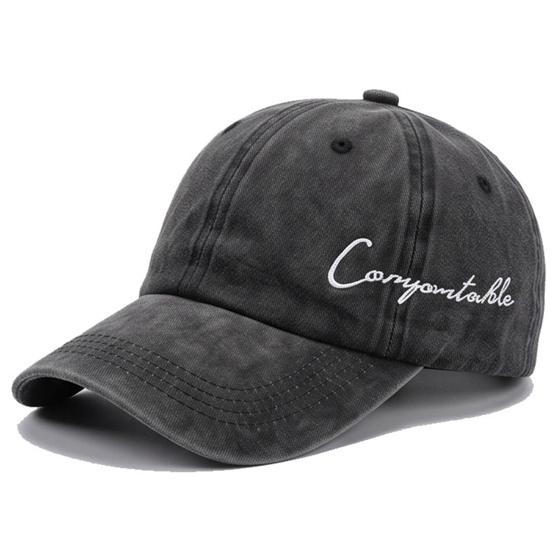 Gorra De Béisbol Para Mujer Estilo Vintage Con Visera Curva, Protección UV, En Algodón Con Diseño De Letra