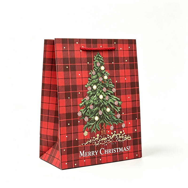 Bolsas De Regalo De Papel Para Navidad En Color Oro, Ideales Para Fiestas Navideñas
