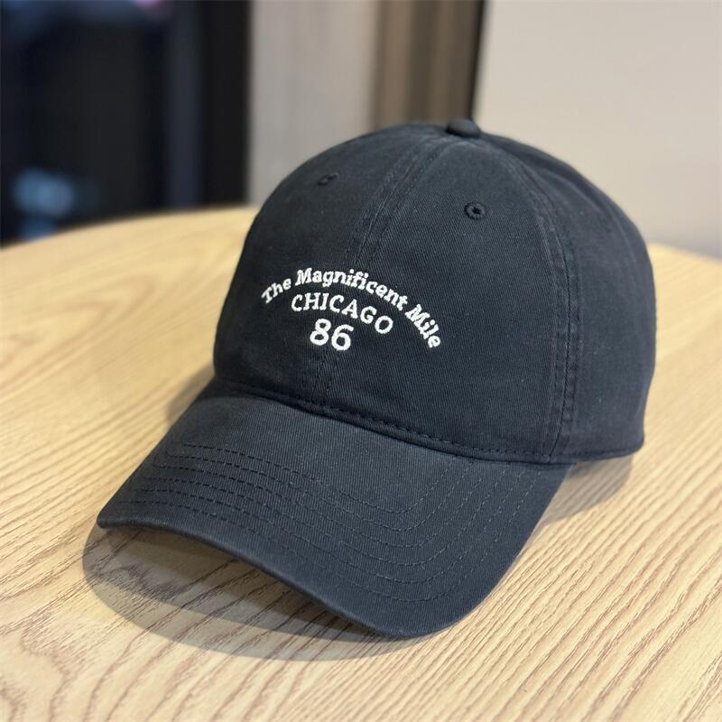 Gorra De Béisbol Unisex De Algodón Con Letra, Estilo Simple Y Ala Corta, Respirable Para Adulto