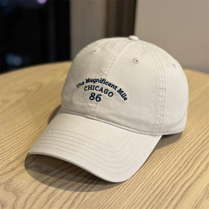 Gorra De Béisbol Unisex De Algodón Con Letra, Estilo Simple Y Ala Corta, Respirable Para Adulto