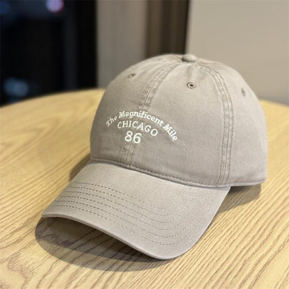 Gorra De Béisbol Unisex De Algodón Con Letra, Estilo Simple Y Ala Corta, Respirable Para Adulto
