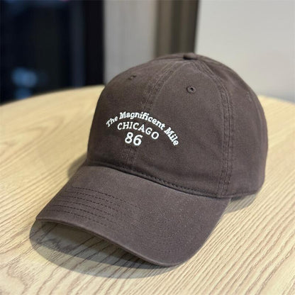 Gorra De Béisbol Unisex De Algodón Con Letra, Estilo Simple Y Ala Corta, Respirable Para Adulto