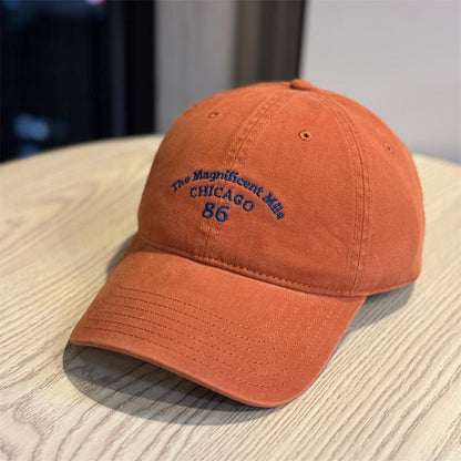 Gorra De Béisbol Unisex De Algodón Con Letra, Estilo Simple Y Ala Corta, Respirable Para Adulto