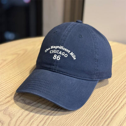 Gorra De Béisbol Unisex De Algodón Con Letra, Estilo Simple Y Ala Corta, Respirable Para Adulto