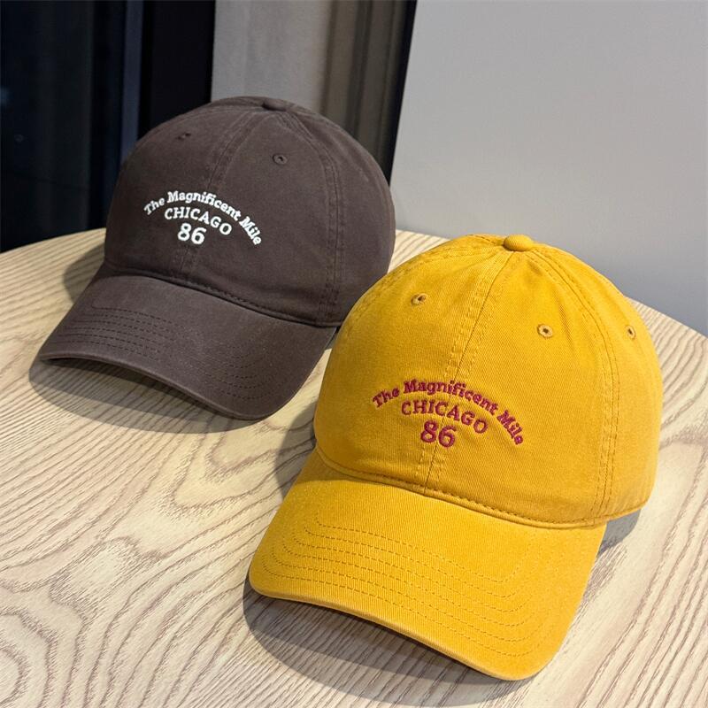 Gorra De Béisbol Unisex De Algodón Con Letra, Estilo Simple Y Ala Corta, Respirable Para Adulto