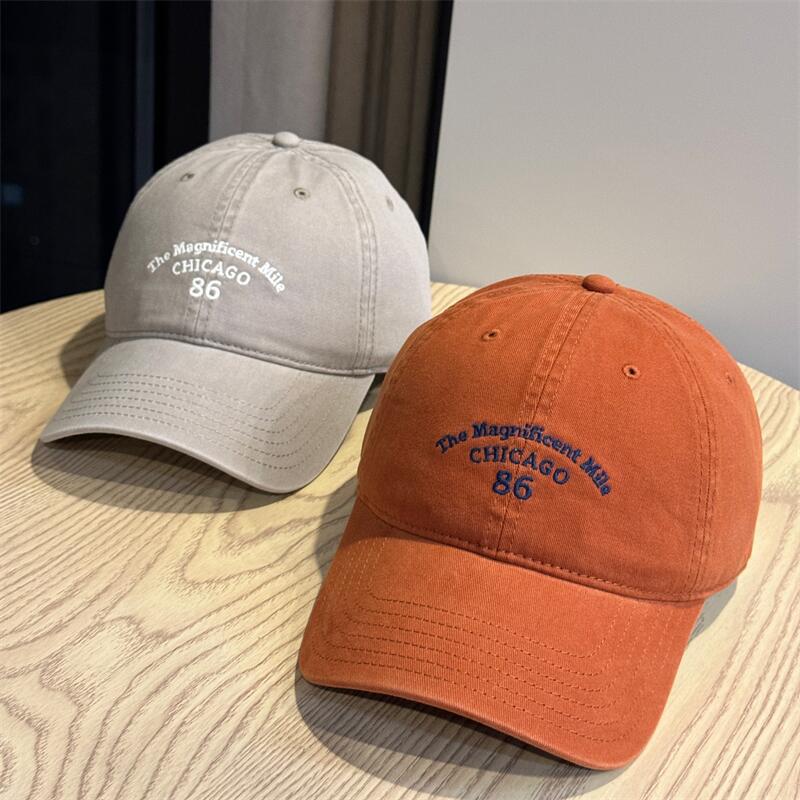 Gorra De Béisbol Unisex De Algodón Con Letra, Estilo Simple Y Ala Corta, Respirable Para Adulto