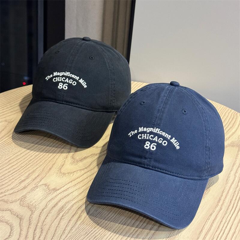 Gorra De Béisbol Unisex De Algodón Con Letra, Estilo Simple Y Ala Corta, Respirable Para Adulto