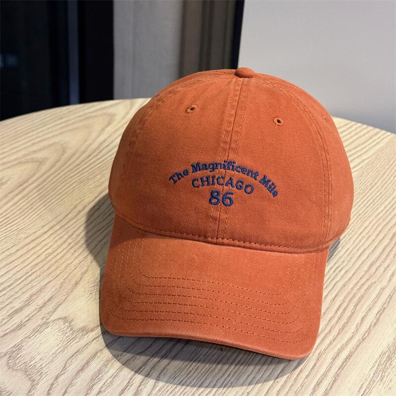 Gorra De Béisbol Unisex De Algodón Con Letra, Estilo Simple Y Ala Corta, Respirable Para Adulto