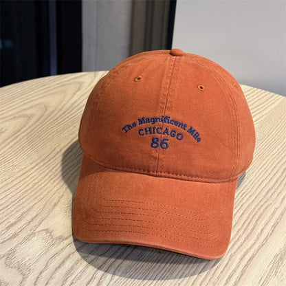 Gorra De Béisbol Unisex De Algodón Con Letra, Estilo Simple Y Ala Corta, Respirable Para Adulto