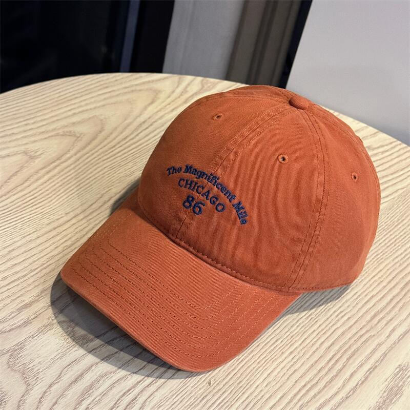 Gorra De Béisbol Unisex De Algodón Con Letra, Estilo Simple Y Ala Corta, Respirable Para Adulto