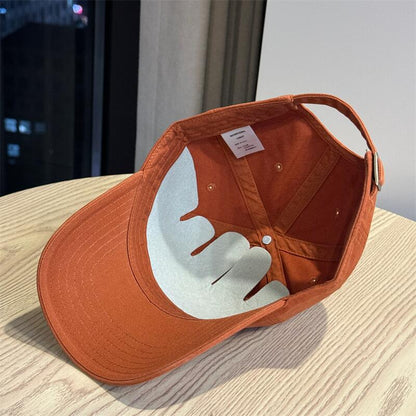 Gorra De Béisbol Unisex De Algodón Con Letra, Estilo Simple Y Ala Corta, Respirable Para Adulto