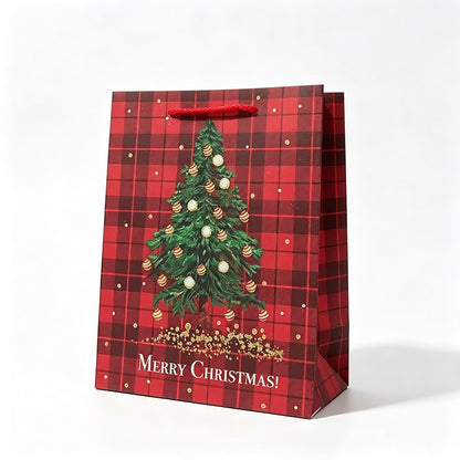 Bolsas De Regalo De Papel Para Navidad En Color Oro, Ideales Para Fiestas Navideñas
